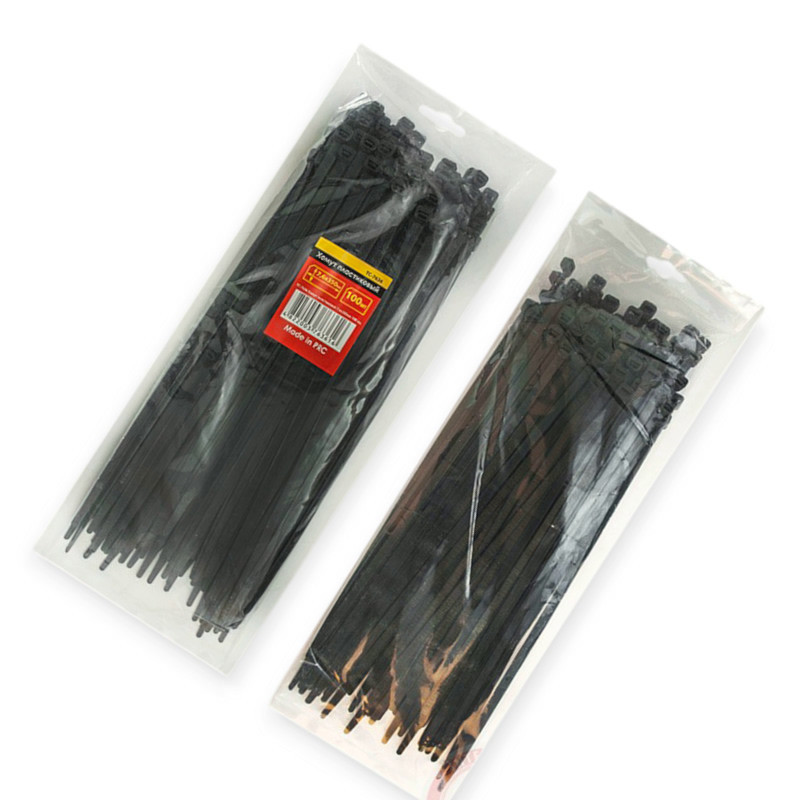 Хомут пластиковий 350 x 4,8 чорний Мукачево - фото 1