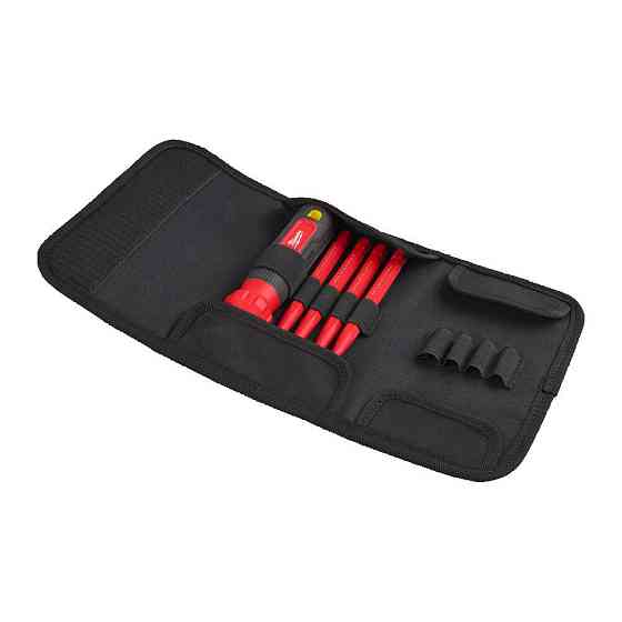 Набір прецезійних викруток VDE MILWAUKEE 4-в-1 (ручка VDE + 4 біт TORX VDE, текстильний чохол) Одеса