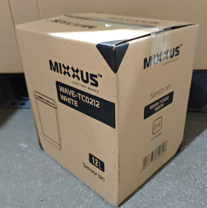 Відро для сміття сенсорне прямокутне Mixxus Wave-TC0212 White 12 л (колір білий) (MI8403)   ( 29658 ) Харків - фото 8