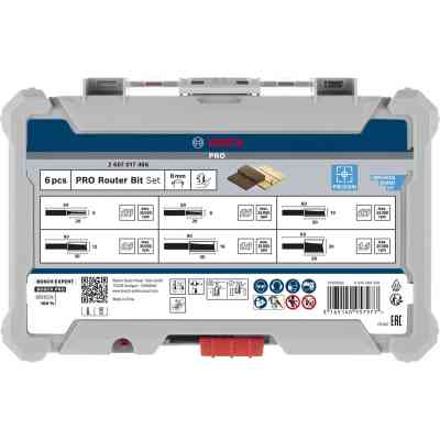 Набір фрез Bosch Professional пазових, 8мм, 6шт (2.607.017.466) Вінниця