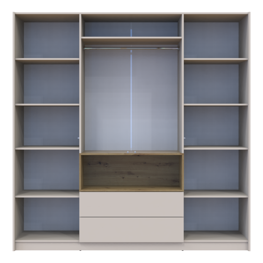 Шкаф для одежды с нишей Doros Дэйл 206х52х220 см Кашемир/Дуб артизан (DRS-011286) Львов - изображение 6