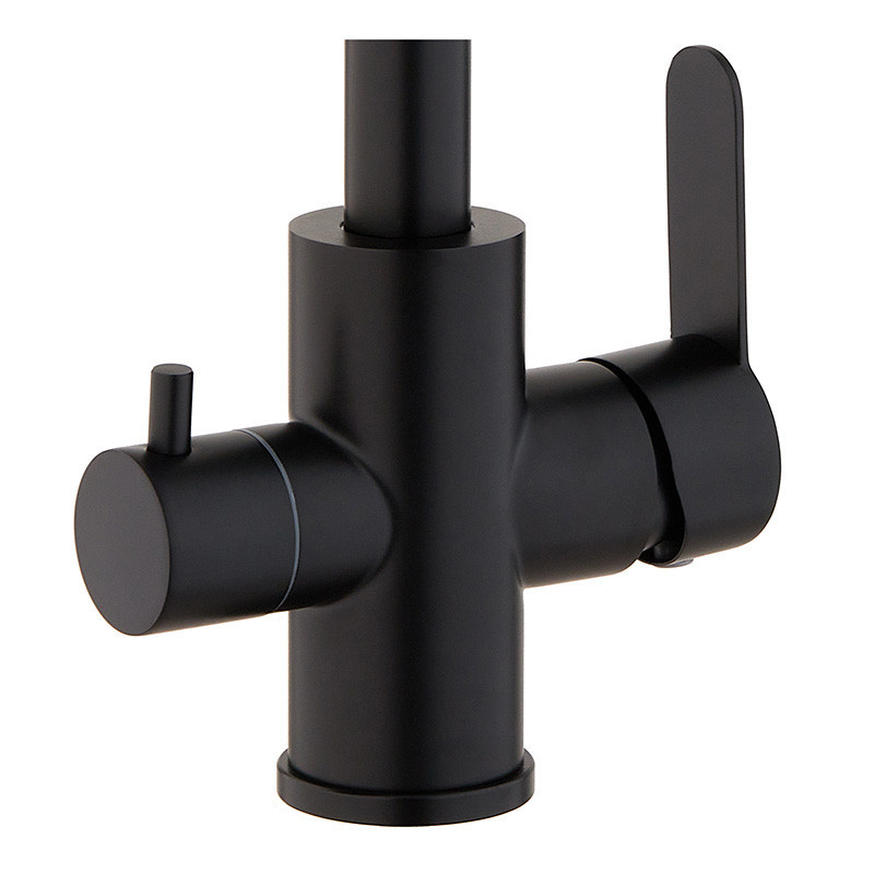 Змішувач для кухні Mixxus DAX-021-G Black чорний з нерж.сталі з виходом для питної води (MI6078) Чернівці - фото 3