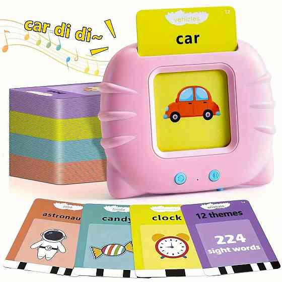 Детский интерактивный планшет для изучения английского языка, 112 карточек, Розовый / Говорящие карточки Киев