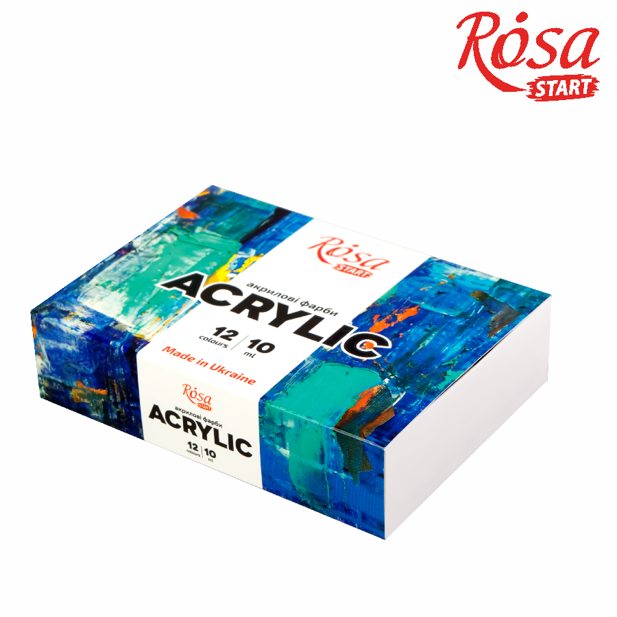 Набор акриловых красок COLOR 12×10мл ROSA START Киев - изображение 1