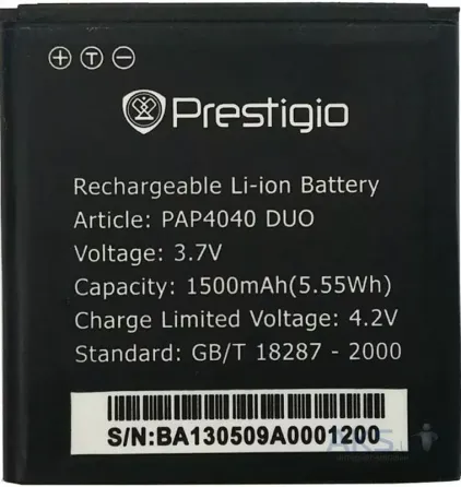 Аккумулятор Prestigio MultiPhone 4040 Duo / PAP4040 DUO (1500 mAh) Днепр