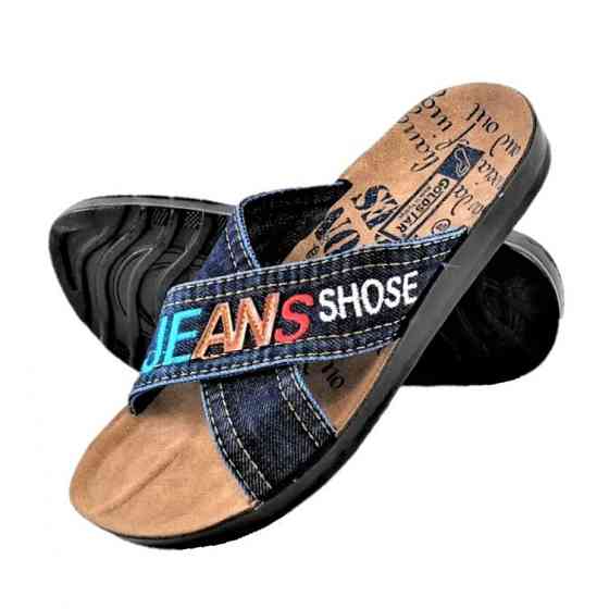 Шльопанці чоловічі Джинсові Тапочки Сланці (розміри: 41) Дніпро