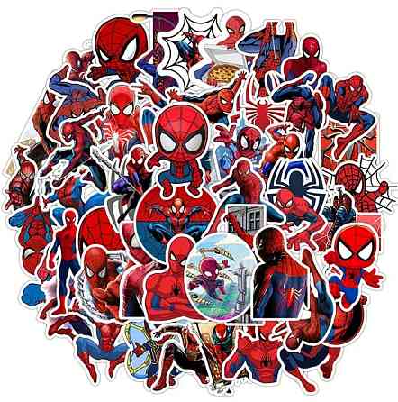 Набір наклейок (стікерів) Marvel Spiderman (50 шт.), стікерпак Марвел. Спайдермен Київ