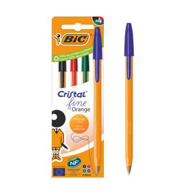 Ручка масляная Bic Оранж, ассорти, 4 шт (bc516337) Винница