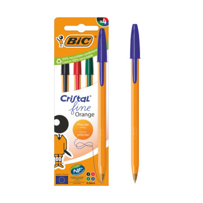 Ручка масляна Bic Оранж, асорті, 4 шт (bc516337) Вінниця - фото 1