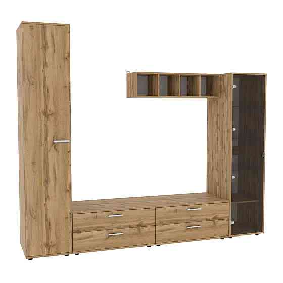 Стінка у вітальню Hugo-4, Дуб Аппалачі, 2480х520х2120 Львів