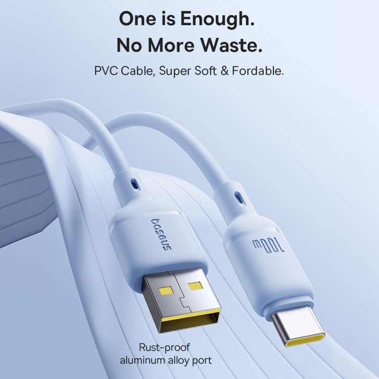 Кабель Baseus Silky Series Fast Charging Cable USB to iP 2.4A 1m Galaxy Blue Одесса - изображение 5