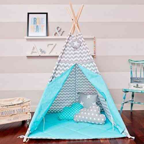 Вігвам Хатка комплект Сіра м'ята з подушками Київ