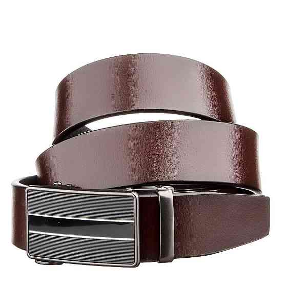 Крепкий мужской ремень с автоматической пряжкой Vintage 20210 Коричневый Киев