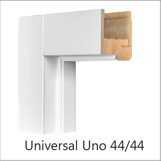Комплект дверної коробки UNIVERSAL UNO 44/44-2,5 смуги + К-кт наявника Uno R2-2,5 смуги Київ