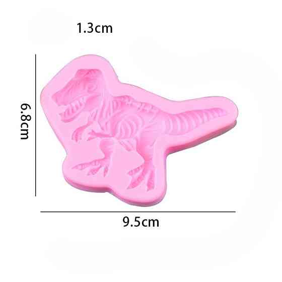 Молд силиконовый Динозавр 95 на 68 мм розовый Киев