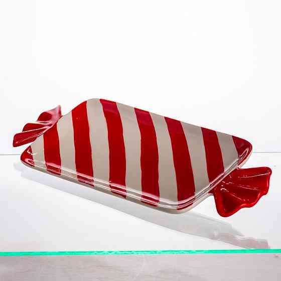 Yiwu Блюдо сервірувальне у формі цукерки 26×12,5 (см) прямокутне з ручками з порцеляни CR-1-30 Коломия