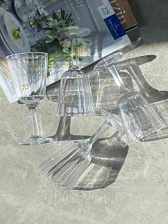 Набір келихів 6 шт "Арія" 200 мл для вина прозорий 102-304 для дому та ресторану Київ