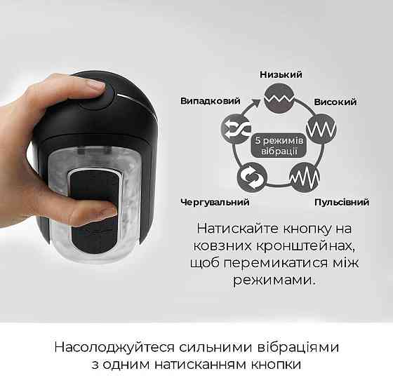 Вібромастурбатор Tenga Flip Zero Electronic Vibration Black, змінна інтенсивність, розкладний Sex Aura Київ