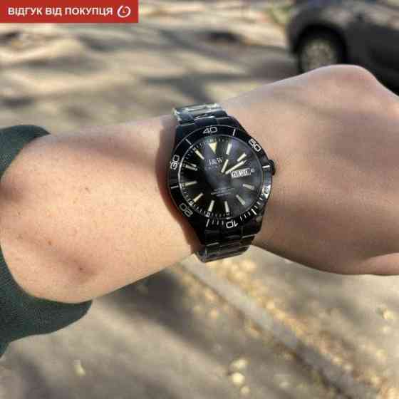 Чоловічий механічний наручний годинник Carnival Shark 10 Bar (Чорний) Київ