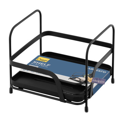 Полка в ванную Ardesto Vigor 1-ярусная Черная (ARHK4501PB) Винница - изображение 3