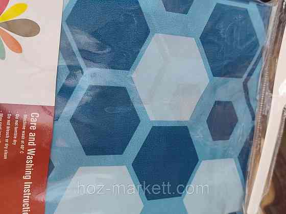 Штора для душа тканевая миранда Troy 180 х 200 см голубая синяя Харьков