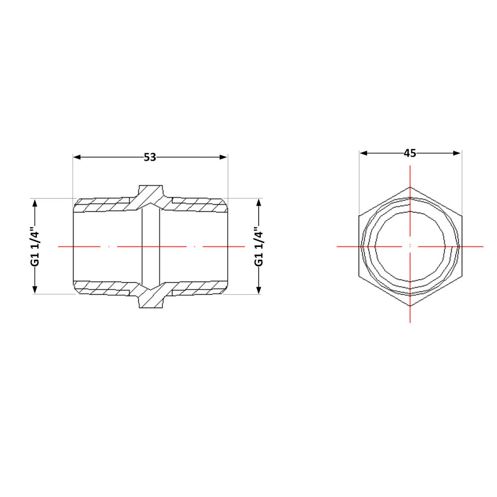 Ниппель чугунный 1
