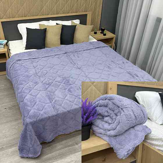 Плед-покривало Ромб 200х230 см (+-5см) Світло-лавандовий (87-257) Київ