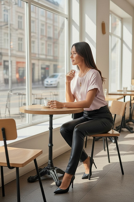 Жіноча футболка з шовку Пудровий  XL Харків - фото 7