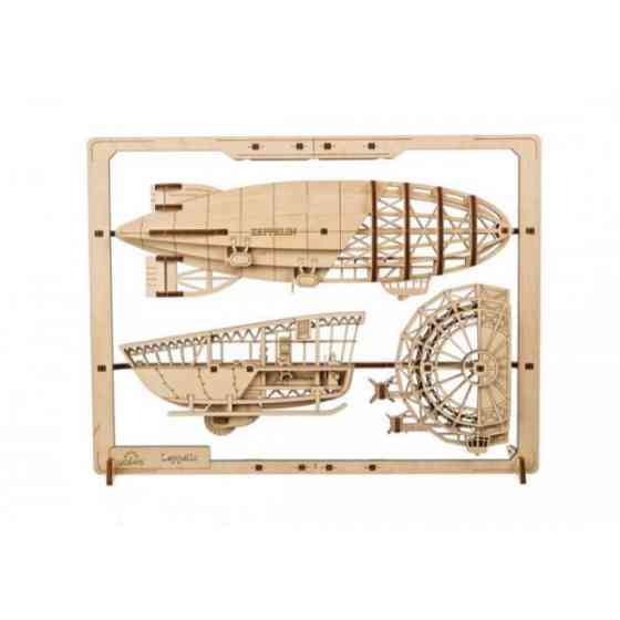 Дерев'яний механічний 3D конструктор Ugears Цепелін (70208) Харків