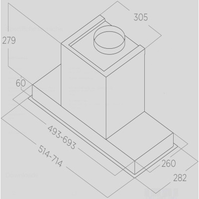 Витяжка кухонна Elica HIDDEN ADVANCE PLUS BL GL/A/72 Вінниця - фото 8