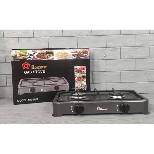 Настольная газовая плита DOMOTEC MS-6602  2 кф  6845 от балонного газа бутан G30 (LPG) Одесса - изображение 1