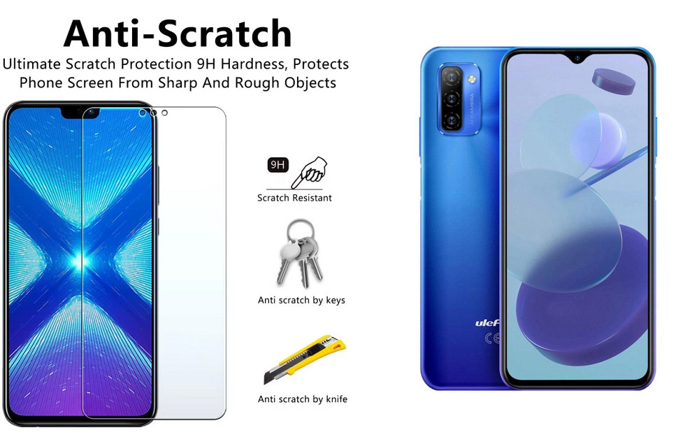 Защитное стекло NeoGlass для Ulefone Note 12, Note 12P – ультрапрозрачное и устойчивое Киев - изображение 1