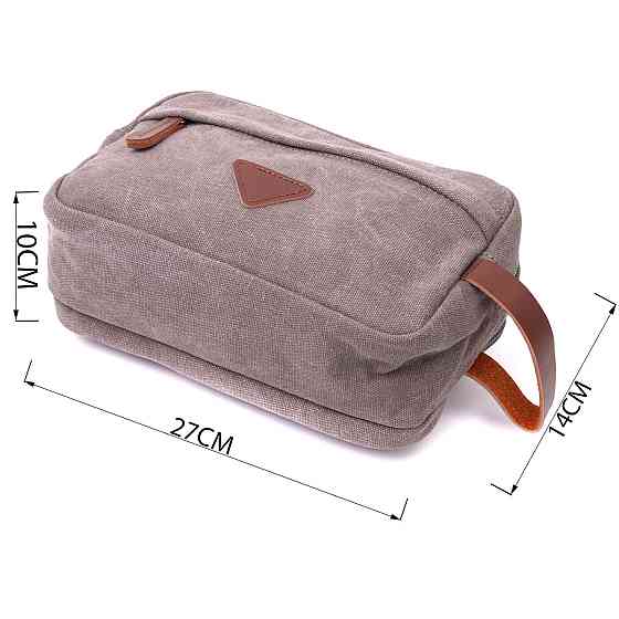 Зручна чоловіча барсетка на два відділення з якісного текстилю Vintage 22230 Сірий Київ