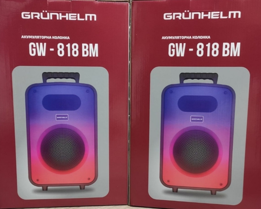 Стерео акустика GW-818BM из двух колонок с функцией TWS/караоке. Киев - изображение 5