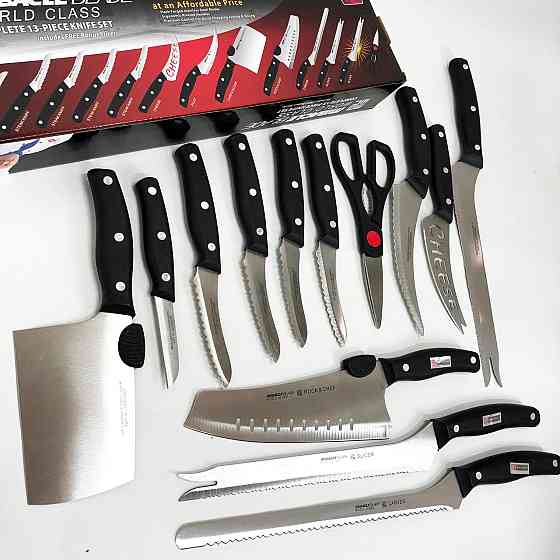 Якісний набір ножів з підставкою Contour Pro Knives 13, Якісні ножі для дому, Ножі для кухонних потреб ON-10 Львів