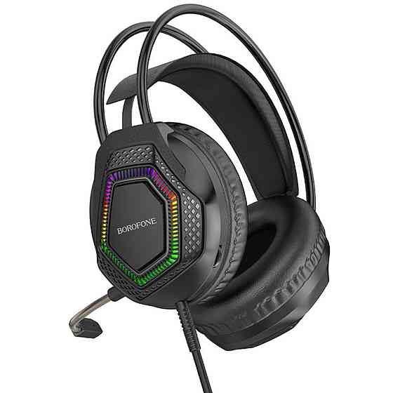 Наушники проводные BOROFONE BO105 Thunder игровые, цвет черный BO105B Одесса
