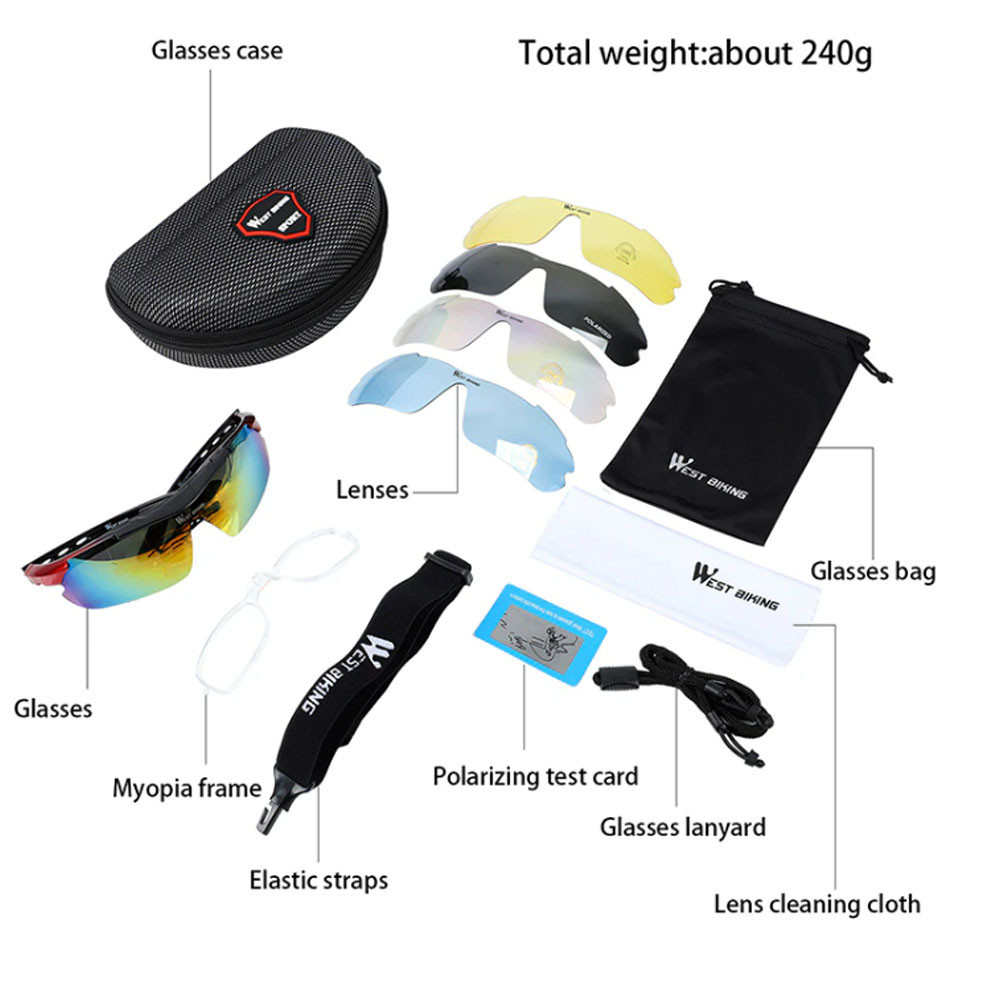 Окуляри велосипедні зі змінними лінзами Feel Fit YJ-005 Бровари - фото 10