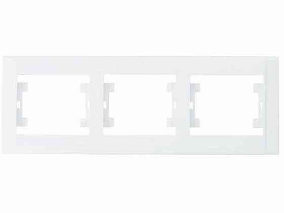 Рамка потрійна горизонтальна Біла Defne ТМ MAKEL Київ
