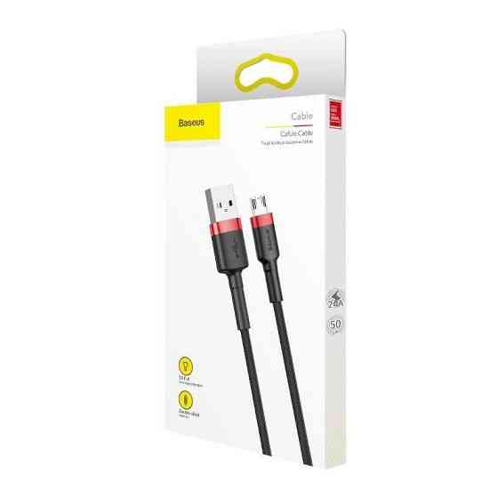 Кабель Baseus Cafule Cable USB - Micro 2.4A 1m, цвет красный+Black CAMKLF-B91 Одесса