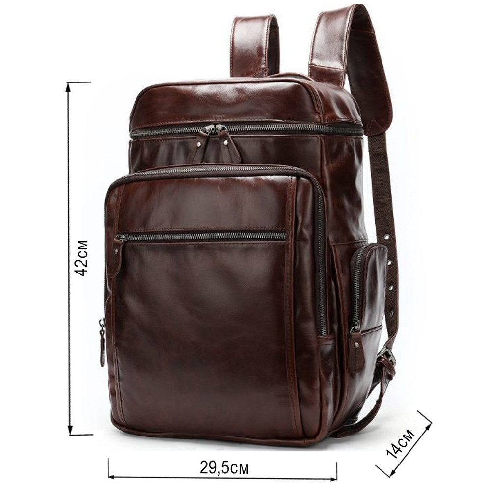 Рюкзак кожаный Vintage 14892 Коричневый Киев - изображение 3