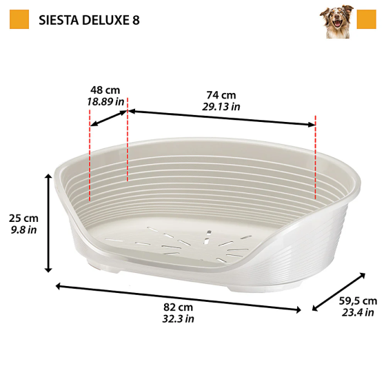 Пластиковий лежак для собак і кішок Ferplast Siesta Deluxe (Ферпласт Сієста Делюкс) Запоріжжя