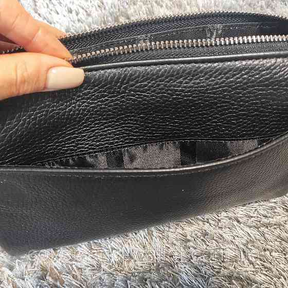 Стильна чоловіча шкіряна барсетка клатч на дві блискавки ST Leather 10021 Київ