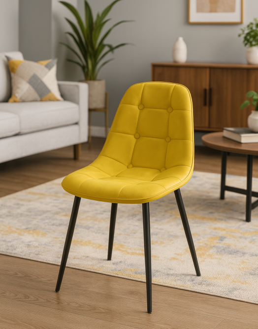 Стілець Агата обідній колір жовтий Дніпро - фото 1