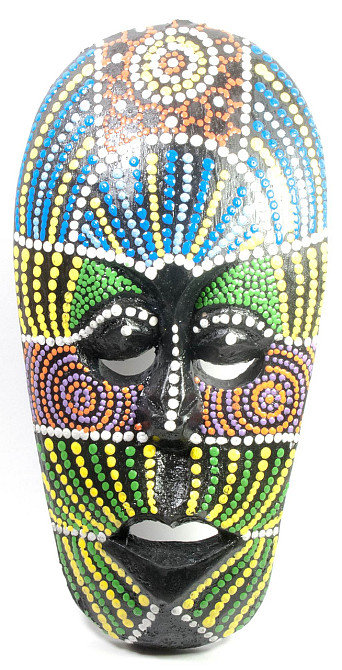 Маска дерев'яна розписна Київ - фото 1