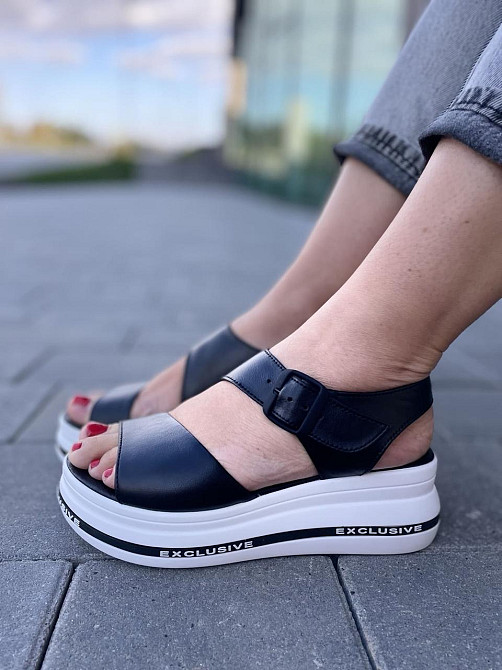 teona Босоніжки жіночі TEONA 123 чорні (літо, шкіра натуральна) (4104) Коломыя - изображение 3