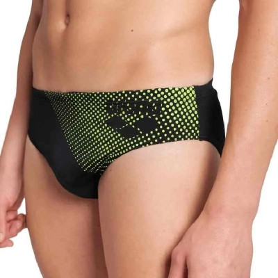 Плавки Arena Foggy Dots Swim Briefs 008482-506 чорний, жовтий 85 (3468337530954) Винница - изображение 4