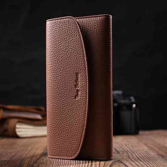 Отличный женский кошелек с монетницей на молнии из натуральной кожи Tony Bellucci 21967 Пудровый Киев