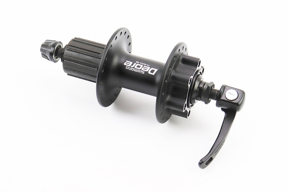 Втулка задня MTB алюмінієва 14Gx36H під касету 8-10зв, Disk-brake, кріпл. ексцентрик, чорна DEORE FH-M525A Київ - фото 1