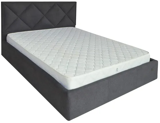 Ліжко Двоспальне Leeds Comfort 180 х 200 см Місті Dark Grey A1 З підйомним механізмом та нішою для білизни Темно-сірий Київ