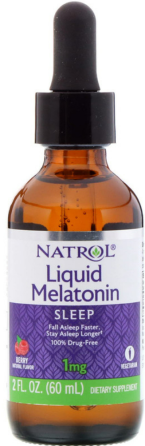 Мелатонін рідкий 1 мг Natrol Liquid Melatonin 60 мл зі смаком ягід Київ